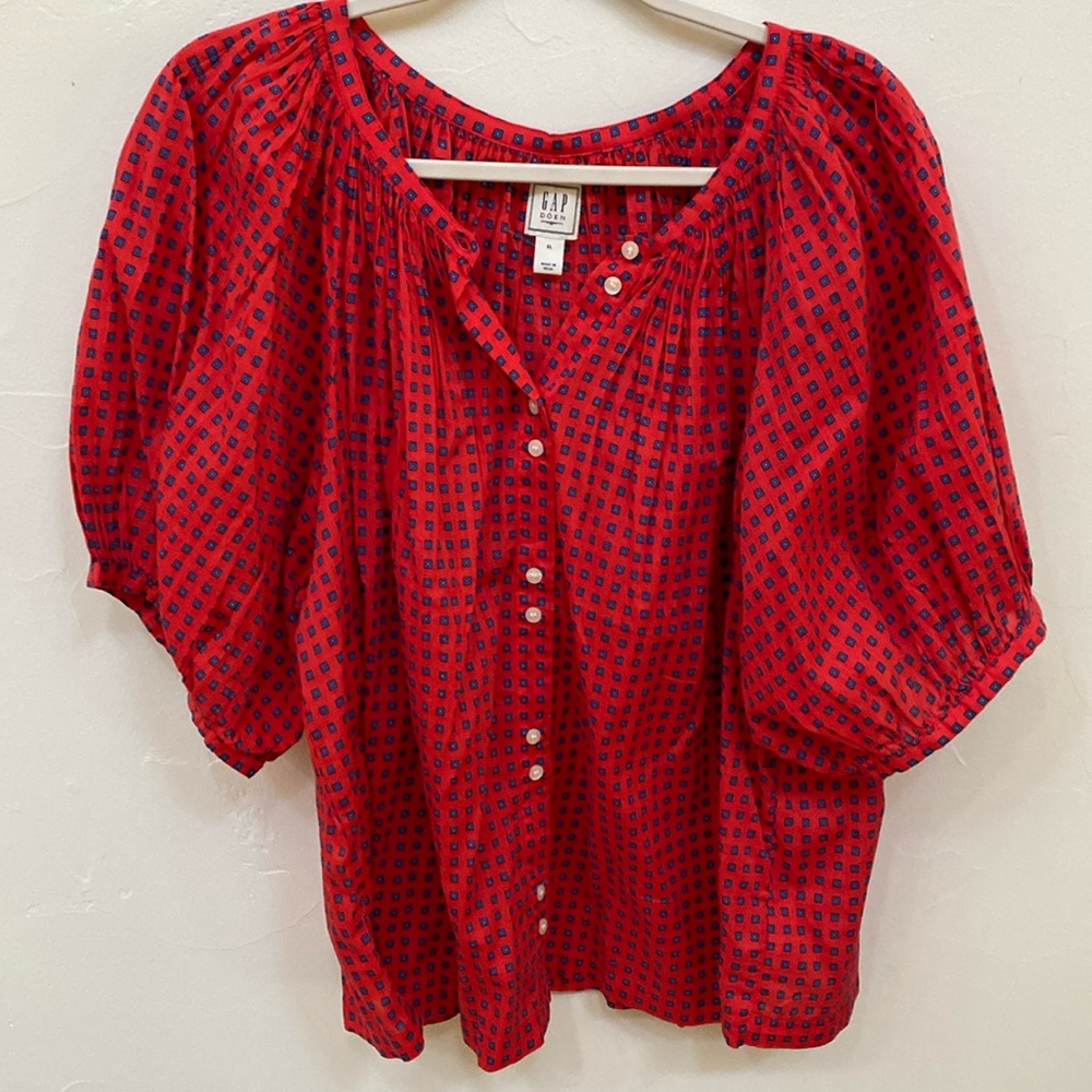 GAP DOEN  red Blouse XL